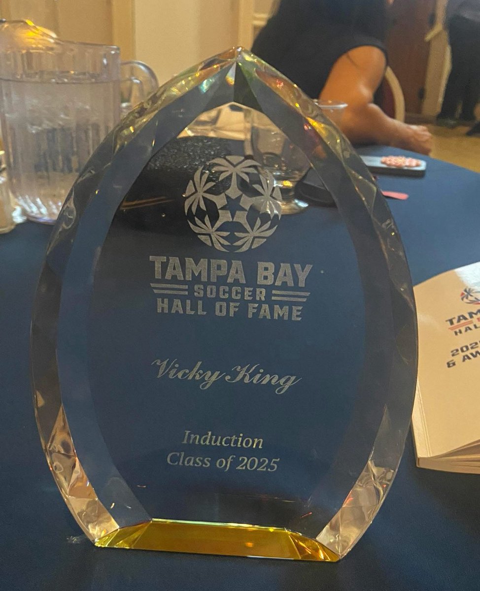 What a privilege to celebrate my friend Coach Vicky King tonight as she was the first woman inducted into the Tampa Bay Soccer Hall of Fame! I am grateful for her friendship for many reasons! 💛💙
<a href="/LOLHSPrincipal/">Land O' Lakes High School</a> 
<a href="/LOLHSathletics/">Gator Athletics</a> 
<a href="/pascoschools/">Pasco County Schools</a>