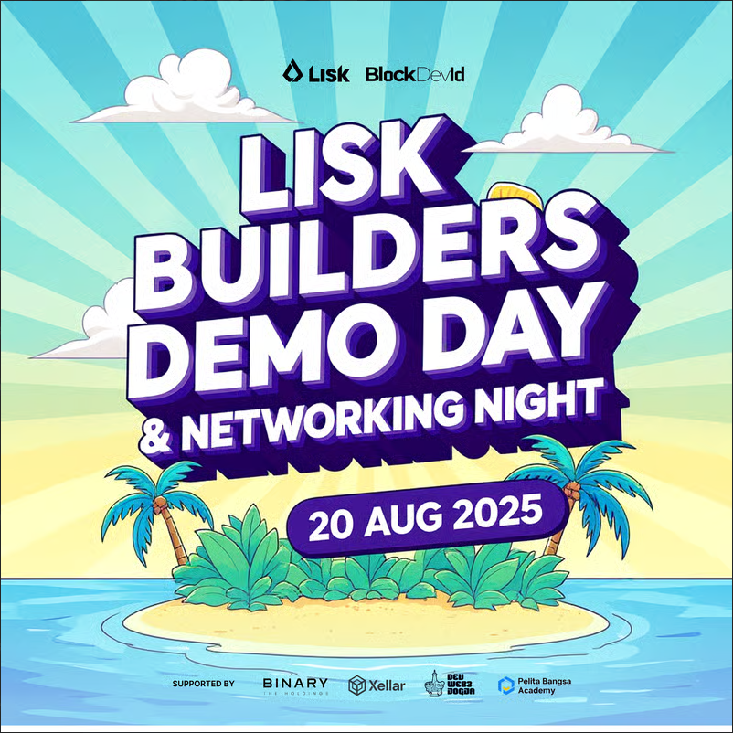 LiskSEA's tweet photo. Interested to see innovation take shape in real-time? Join us for Lisk Builders Demo Day & Networking Night.

Over 20 startups from SEA will gather for a full-day showcase, featuring live pitches, networking, and collaboration.

After the pitches, relax and connect over an evening of music, drinks, and great company.

​📅 Date: 20th August 2025
⏰ Time: 10AM - 10PM
📍 Location: Canggu

Register now, limited spots:
https://t.co/nkHzYql5jy
