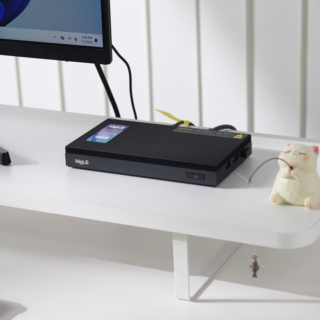 MeLE_official's tweet photo. Dual 2.5G LAN Stability · Fanless and Silent Efficiency
#QuieterDL 💻 Dual LAN 🌐 Silent Focus 🔇 Zero Distractions
🔗https://t.co/IuKcM9IUJt
#MeLE #DualLAN #FanlessPC #MiniPC #SilentPower https://t.co/Ol6CWJLJpQ