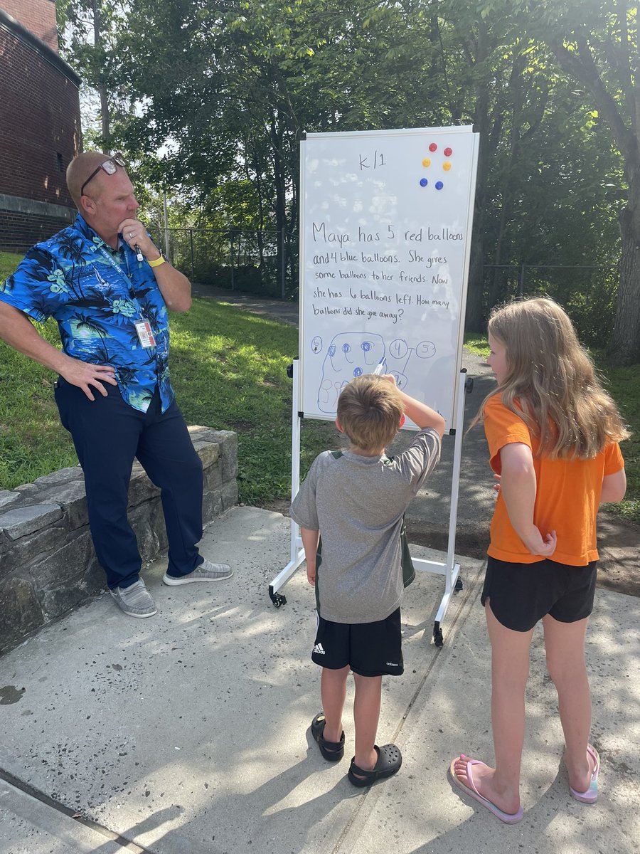 LaurenBird42's tweet photo. #CosCobSchool’s #PhoenixChallenge involves an in-person event this week using #nonpermanentverticalsurfaces to engage in some high-level #maththinking, as well as building #numberlines. #numberbonds #buildingthinkingsummers @GPSDistrict https://t.co/Se09ksQ0sa
