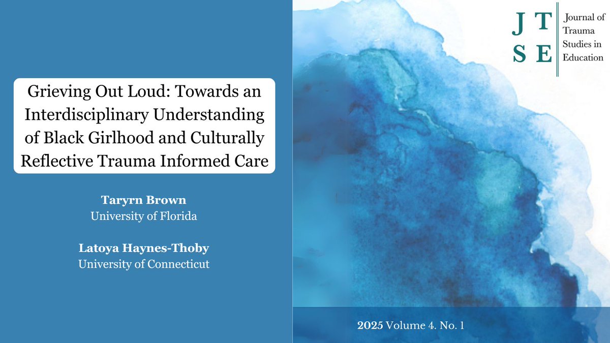 The Journal of Trauma Studies in Education tweet media