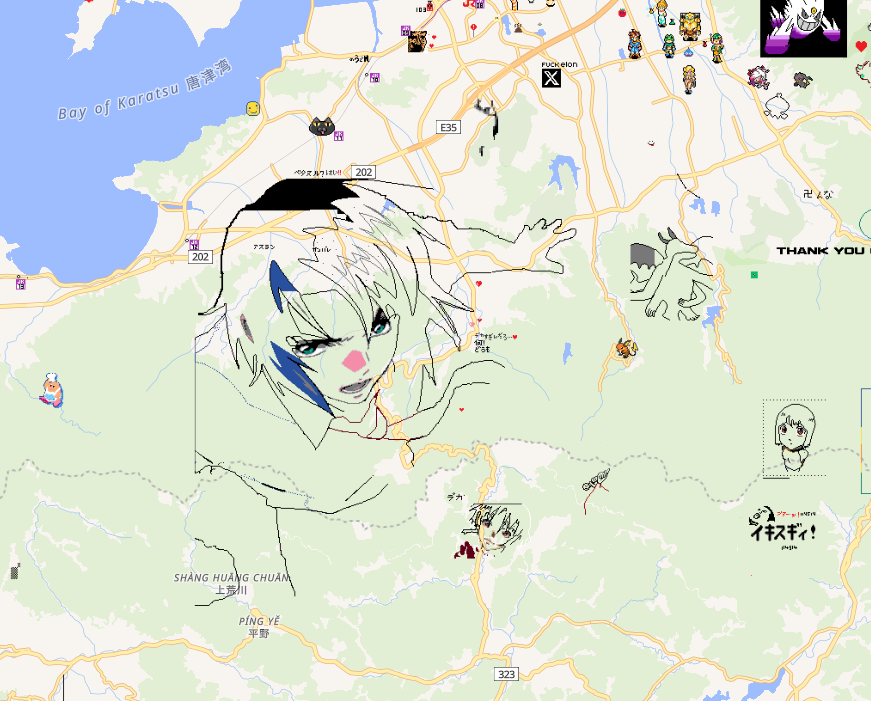 come help so it doesn't take us 2 months to finish this giant athrun LOL. look south of itoshima. and don't ask why we're drawing athrun....