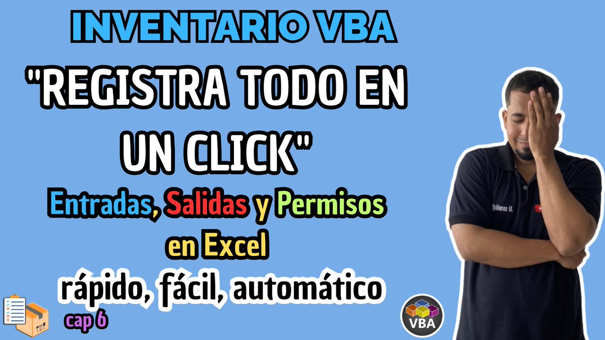 SepamosE's tweet image. Registro Automático Diario de Entradas, Salidas y Permisos en Excel con VBA Cap 6 #sepamosexcel #sepamosexcelvba #vbasepamosexcel #sepamosexcelmacros #sepamosexcelinventario #excelsepamos #inventortutorial #sepamosexcelviral #sepamosexcelbasico #excelvba youtu.be/afB6bto6Mm0