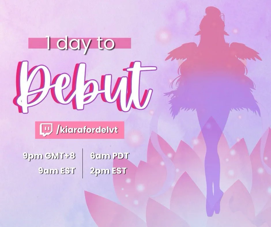 kiara_fordel's tweet photo. TOMORROW IS THE DEBUT!

Let’s do one more round of what’s new! 💫

Get ready for an explosive tomorrow!

Live on Twitch: kiarafordelvt

- 9pm GMT+8

- 9am EST

- 6am PDT

- 2pm BST

If you want to know the debut in your time, join the Discord (link below) where an announcement has been made and shows in your time!