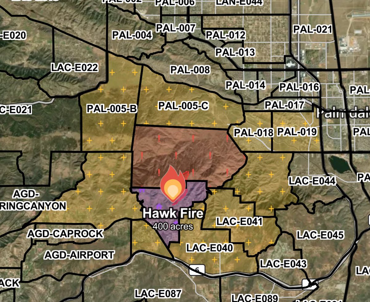SCV_Incidents's tweet image. #Acton : The #HawkFire is now at a reported 400 acres.