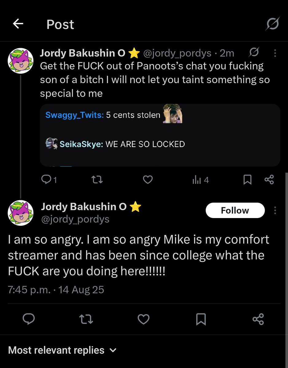 thot_kyle's tweet photo. Wild how someone can think they have a monopoly on being a fan of a streamer.
God forbid he has the same interests. https://t.co/pi9DB96nZ1