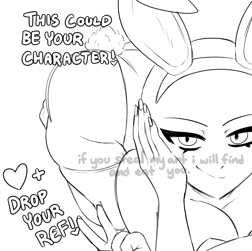krellisin's tweet photo. so ummm... any cute vtubers want free art? dynamic angle bunnysuit pic? *jingles keys*

i'll call it an art raffle >:3c just like + drop ur ref and i'll pick someone at 11 EST tonight (in ~1h) https://t.co/bIHuh0ce3M