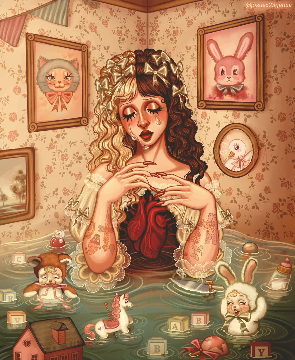 🎀🍼👼🏼 𝟏𝟎 𝐘𝐄𝐀𝐑𝐒 𝐎𝐅 𝐂𝐑𝐘 𝐁𝐀𝐁𝐘 🧸💧💫

hey everyone!!! today marks 10 years of cry baby 🥹 i drew something special for my dear <a href="/MelanieLBBH/">Cry Baby</a> 💗 this album has been with me since i was little and still inspires me so much. thank you melanie for this masterpiece 🤍