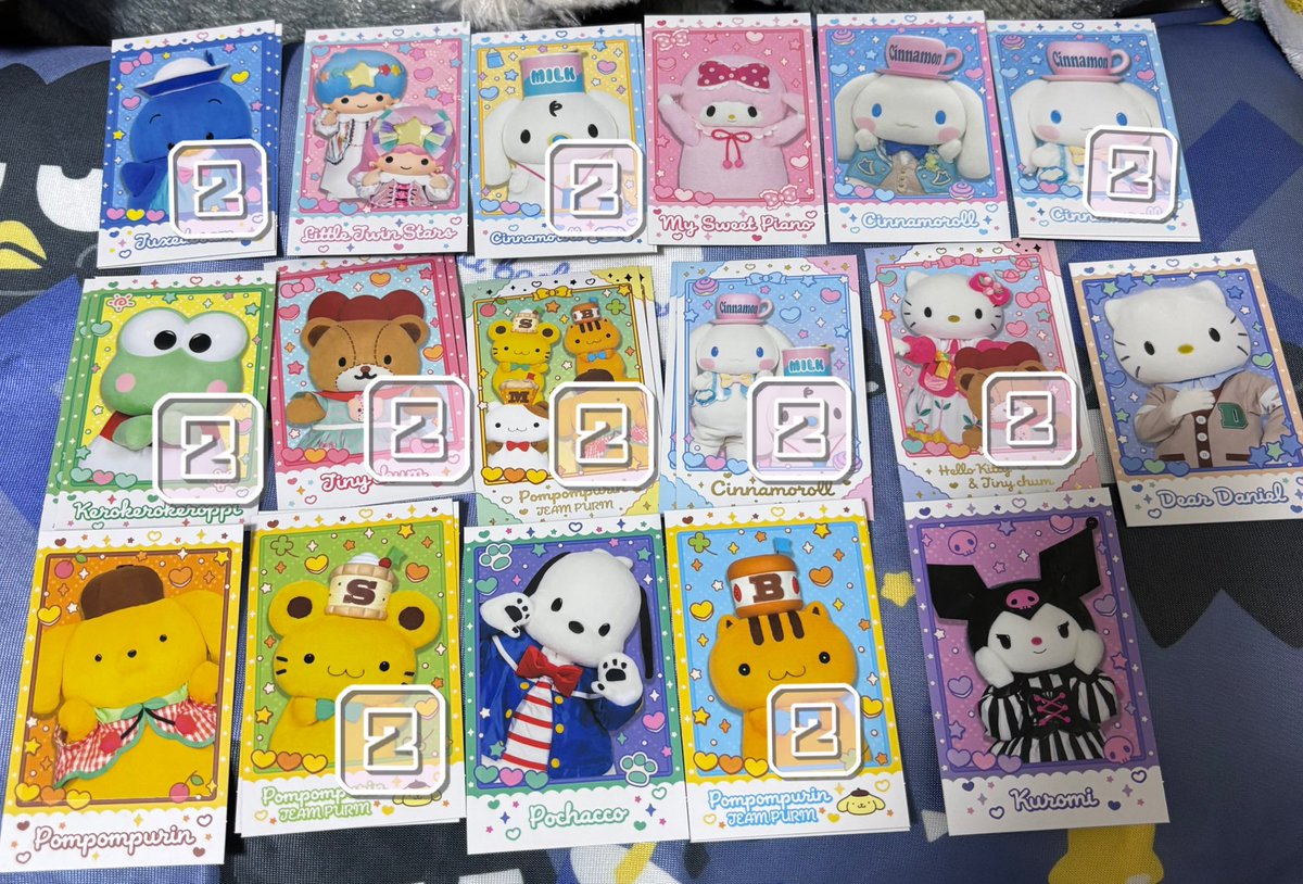 サンリオ キャラポトレ2 交換

【譲】画像参照（数字が書いてないものは1枚所持）

【求】 ばつ丸&gt;マイメロ（友人協力分）

箔押しは比率違いの交換を希望します。

郵送交換希望です。
希望比率記載の上、お心あたりのある方からのご連絡お待ちしてます。