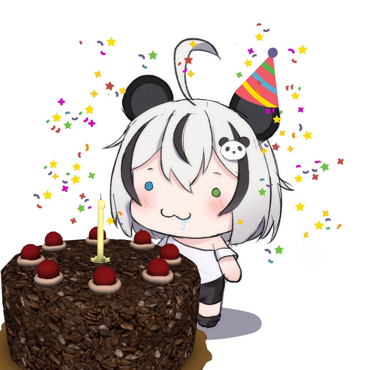 Guess what day it is!? 🐼🎂🐼
The Pander is 10,000 y/o today! Time to party :D

🎨: @/kurisulewd2