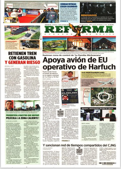 Germán Castro 🖌 Yo de grande quiero ser textólogo (@gcastroibarra) on Twitter photo La calidad editorial de <a href="/reformanacional/">REFORMA Nacional</a>:
La noticia más importante en décadas —más de 13 millones dejan la pobreza en México— y este pasquín no le da sitio en su portada. La calidad editorial de <a href="/reformanacional/">REFORMA Nacional</a>:
La noticia más importante en décadas —más de 13 millones dejan la pobreza en México— y este pasquín no le da sitio en su portada.