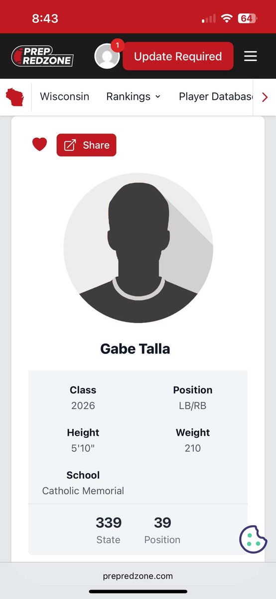 Thank you prep redzone for the ranking! Much more work to be done.
<a href="/PrepRedzoneWI/">Prep Redzone Wisconsin</a> <a href="/MJ_NFLDraft/">Mark Johnson</a>