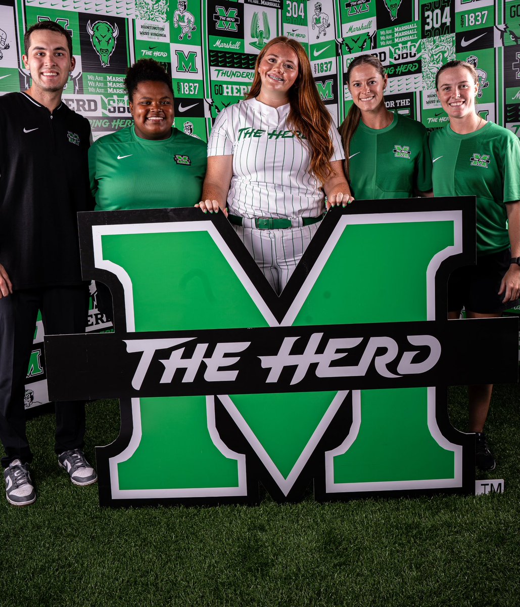 l'm SO EXCITED to announce that I've committed to MARSHALL UNIVERSITY to continue my academic and athletic journey to play softball at the next level! This past year has been such a long journey — full of growth, hard work, and self-discovery. I want to thank Coach Brooke, Coach