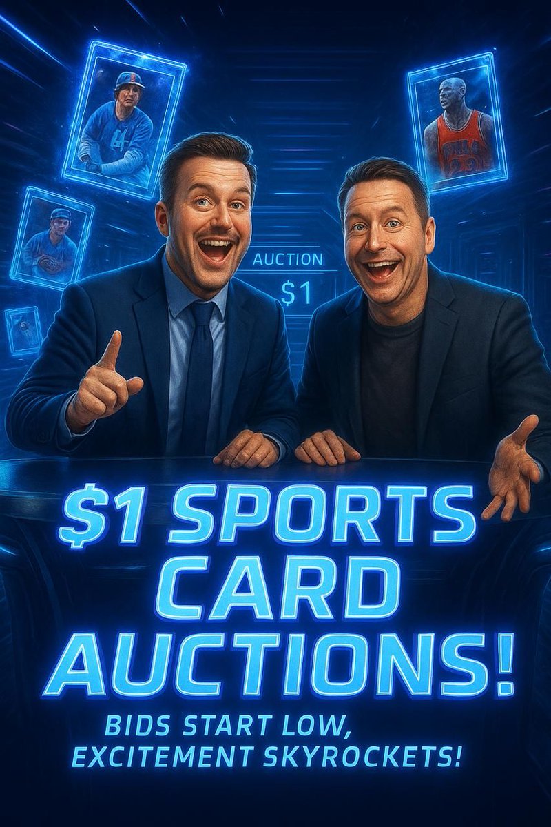 🔥 $1 STARTING BIDS! 🔥
Sports card collectors, this is the moment you’ve been waiting for! 🏀🏈⚾ From NBA and NFL to MLB and WWE, grab your grails for as low as $1 — but you gotta be quick! ⏱️

📅 Live Auction Starts: August 15 | 4PM EST
🎯 Presale Link: ebay.com/ebaylive/event…