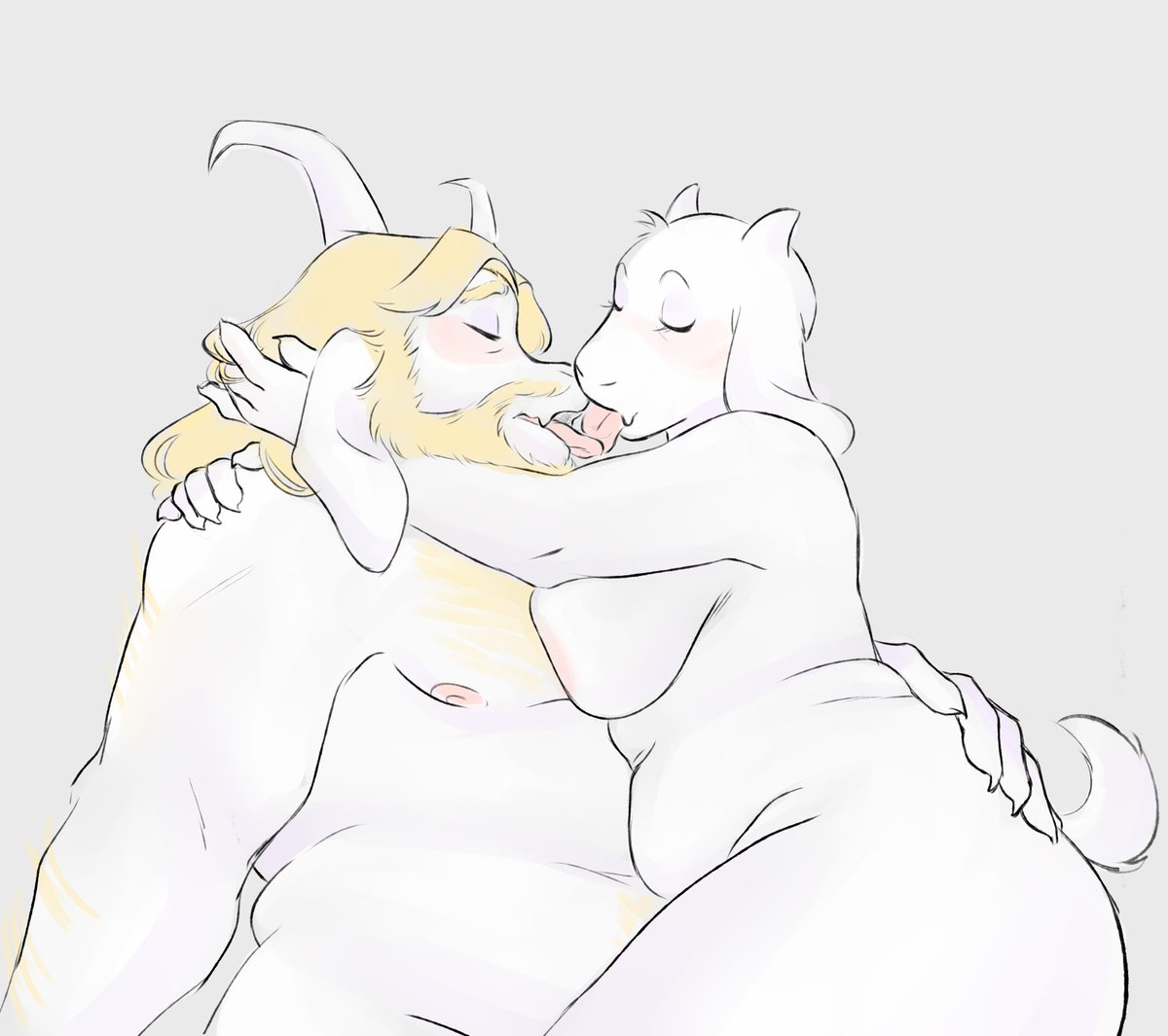 I got inspired today... tori and gorey being affectionate ♡♡ (1/3)