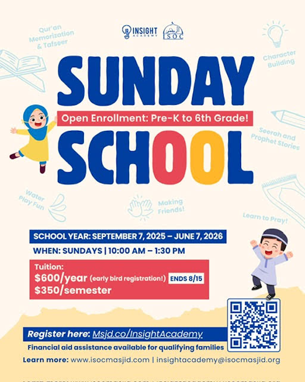 ISOCweb's tweet image. ISOC Weekly News 8/15/2025: Health Resource Fair, Sunday School Early Bird Pricing, Stitch &amp;amp; Sip - mailchi.mp/isocmasjid/iso…