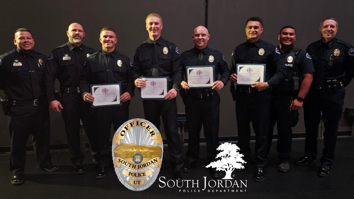 👏Congratulations to our newest officers, Adamson, Jarvis, Shaver &amp; Winitana, on graduating the police academy! Now begins field training to sharpen their skills. Well done!💙