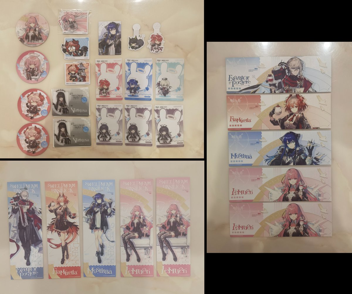 Richardmaximum's tweet image. Arknights × Ipstar(潮玩星球) cafe collab-『Laterano Sweet Dream of Basilica(拉特兰圣堂甜梦)』(Shanghai) 
（9th arknights cafe collab)
2025.8.12~8.14 achievements(goods &amp;amp; gifts）😇🥳

#Arknights
#アークナイツ
#明日方舟