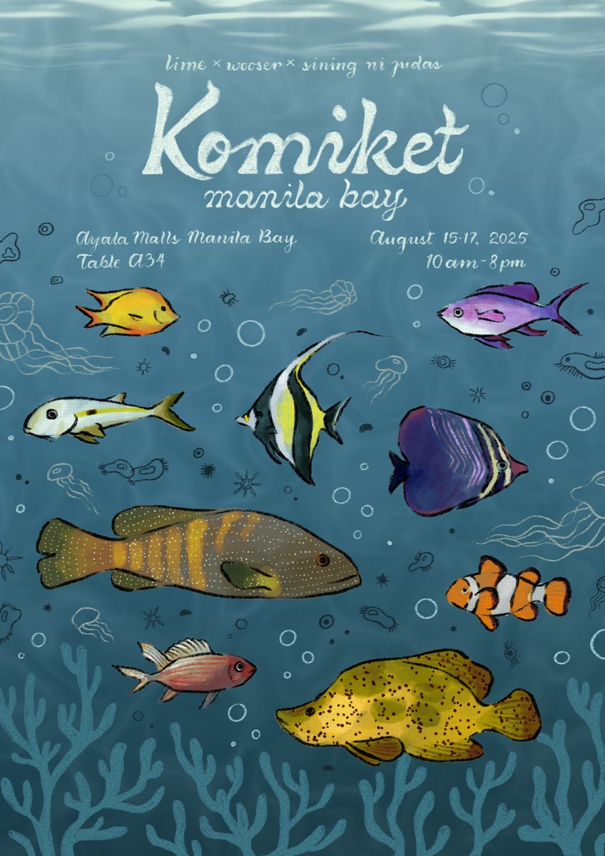 Komiket Manila Bay from today until Sunday!! See you at Table A34 🩵