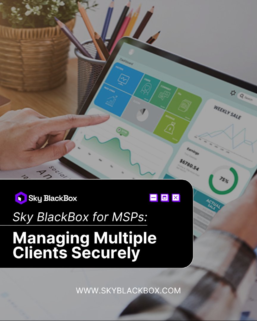 skyblackbox's tweet image. Manage multiple clients like a pro with Sky BlackBox! 🔒 Perfect for MSPs who prioritize efficiency and security. 📊💼
#skyblackbox #mspsolutions #clientmanagement #cybersecuritytools #businessautomation #techsavvy #remotemanagement #secureplatform
