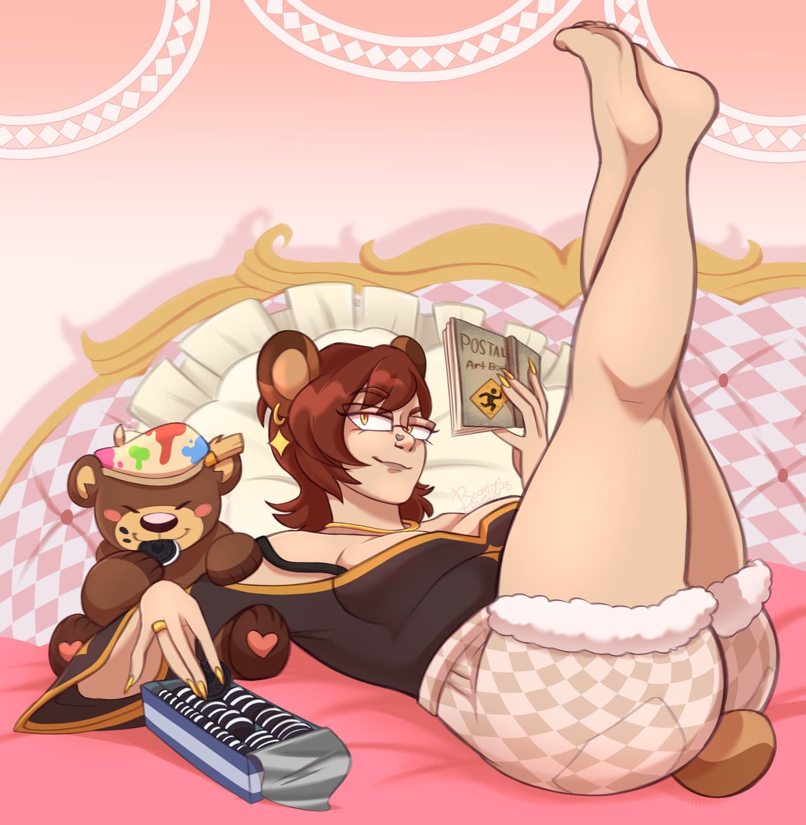 She only reads the finest literature 📕