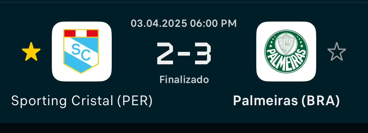 ErrorArbitralTR's tweet image. El peor Sporting Cristal de la historia fue un rival MUCHO MÁS DIGNO para Palmeiras que el súper bicampeón Universitario.

Parece que los coperos terminaron siendo otros.