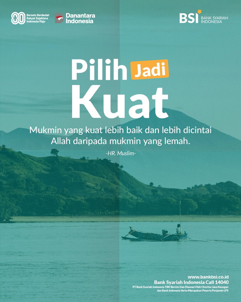 bankbsi_id's tweet photo. Assalamu’alaikum, Sahabat Syariah!

Kekuatan iman dan tekad akan membawa kita menjadi pribadi yang lebih baik di mata Allah. Mari terus menguatkan diri, lahir dan batin, untuk menjadi mukmin yang dicintai-Nya

#BankSyariahIndonesia #BeyondSyariahBanking https://t.co/xa29jIhVDg
