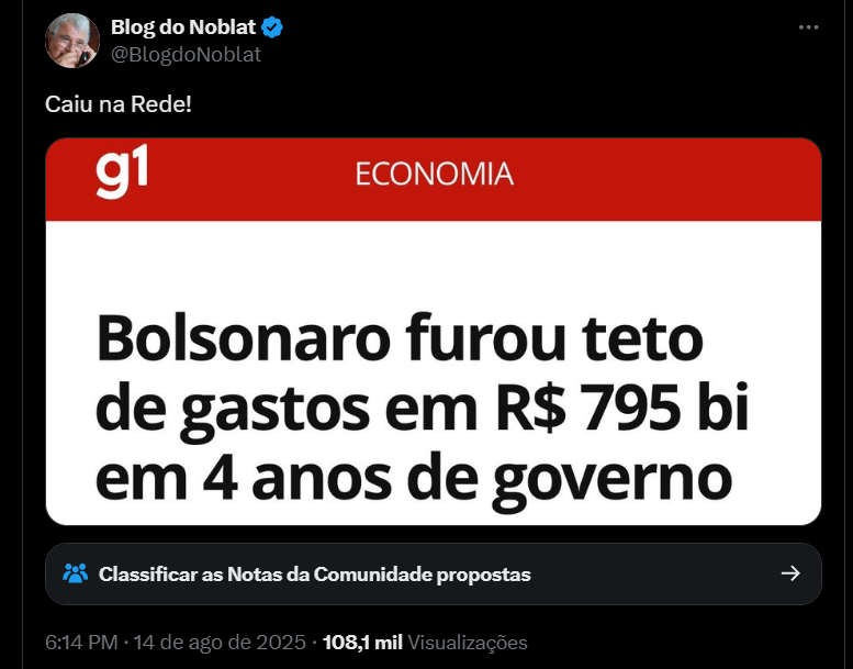 Sim vovó Mafalda da Shopee, Bolsonaro precisou enfrentar 3 anos de Pandemia e de mercadores da morte que queriam matar o Povo em casa para destruir a economia e lucrar politicamente.

Já Lula dá prejuízo bilionário e não precisa enfrentar nem a justiça nem a imprensa.