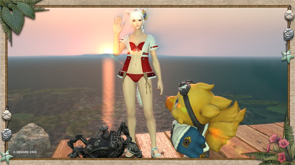 昨夜はフレさんたちと紅蓮祭へ
コスタ・デル・ソルに設けられた会場はリゾート感が満載で、NPCも遊びに来ていて探すのが楽しかった✨
オルシュファンの星を見逃したので、また夜に行きたいと思います！
#FF14 #FFXIV