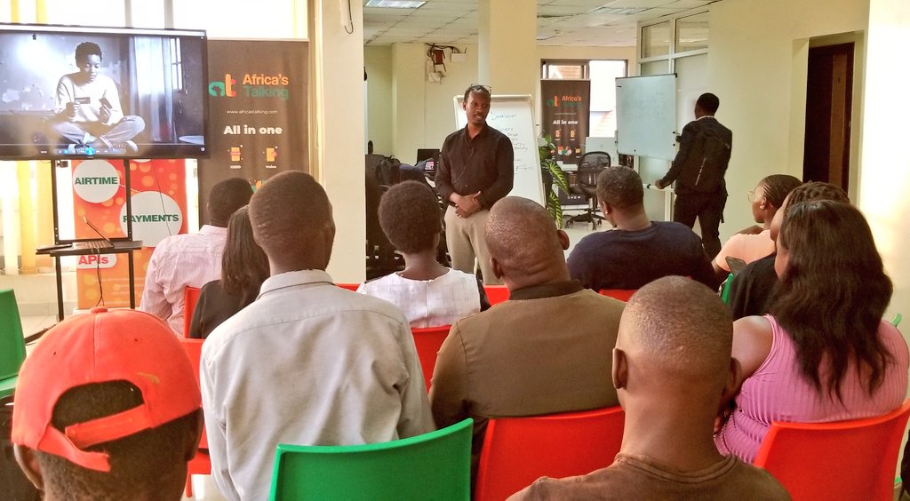slugada's tweet photo. It was exciting to hear @arwakatungu, founder of Xente & Tyms, share his journey building B2B products for Africa at @Africastalking with @ATCommunityKla. You can be part of AT Kampala events here:
https://t.co/HtrtlJoxqz
#BuildWithAT #WeLoveNerds #ATDevsUG | @m_k_global https://t.co/P1mzoCtC0p