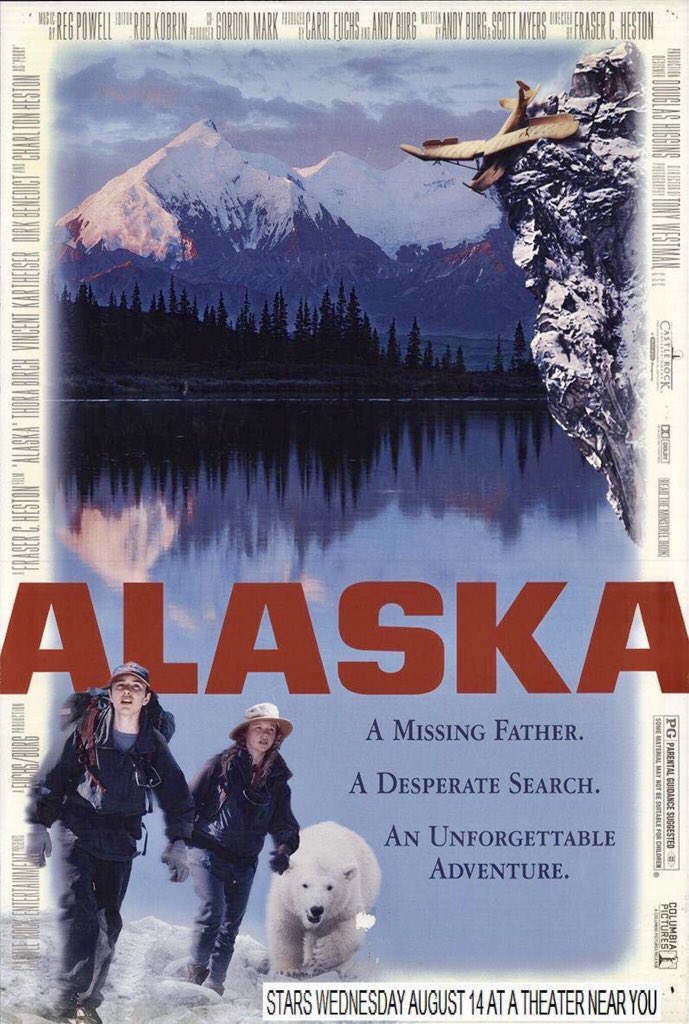 FilmNewsNos's tweet photo. 🎬MOVIE HISTORY: 29 years ago today, August 14, 1996, the movie ‘Alaska’ opened in theaters!

#ThoraBirch #VincentKartheiser #DirkBenedict #CharltonHeston #DuncanFraser #GordonTootoosis #BenCardinal #RyanKent #DonSDavis #DollyMadsen #FraserClarkeHeston https://t.co/WNX0f4CrQT