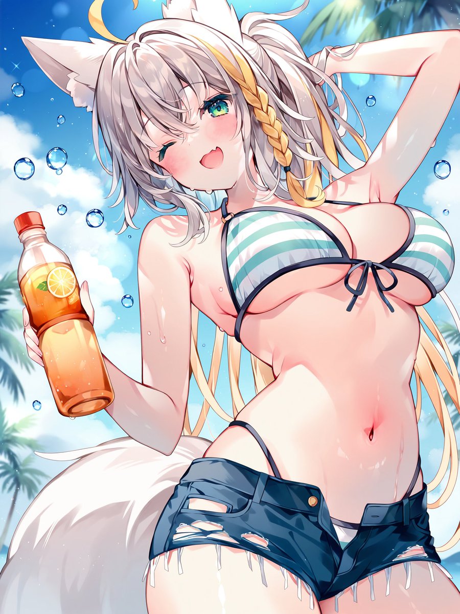 #じゅじゅ・juju #ケモミミ
おはようございます🎶冷たい飲み物はいかがですか？