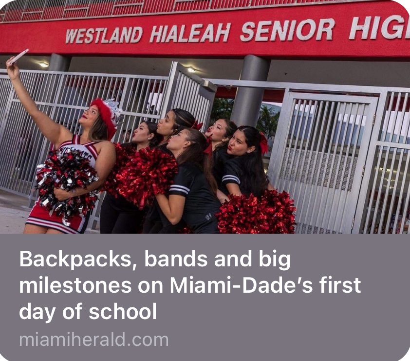 Backpacks, bands and big milestones on Miami-Dade’s first day of school. 
Read more: 
miamiherald.com/news/local/com…