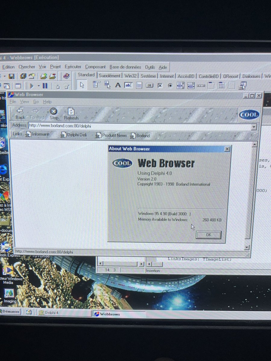Chrome? Firefox? IE3? No I'm using Cool Web Browser 😎 (actually sinking deeper into the Pascal/Delphi rabbit hole)