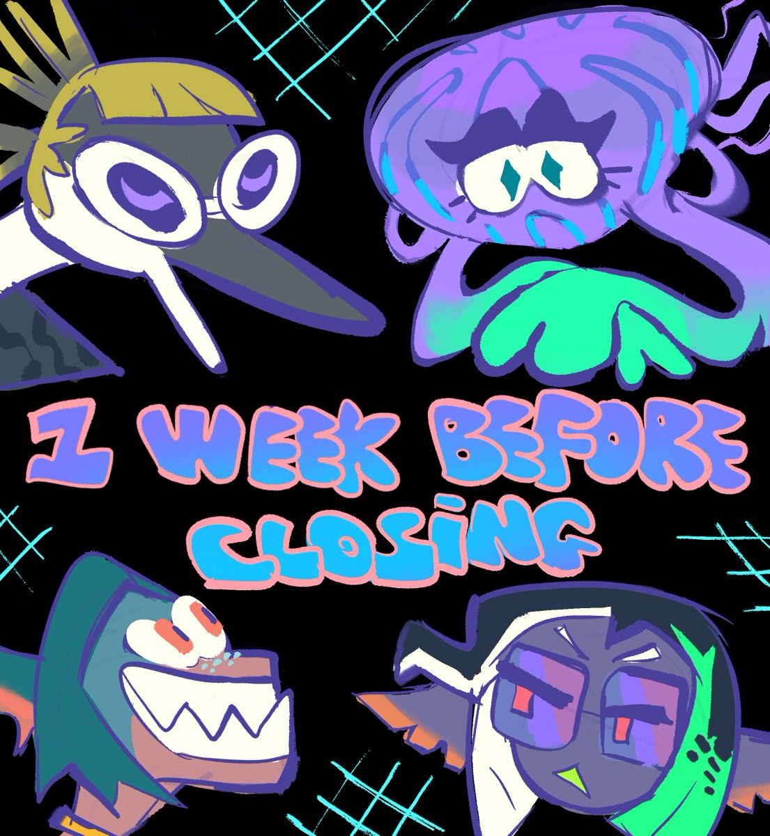 How are you guys holding up? There’s only ONE week left until the contributor applications close for TURN IT UP!! Go sign if you have a passion for the idols and bands of Splatoon! 🫧

#Splatoon #SplatoonZine