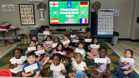 Humble ISD (@humbleisd) on Twitter photo STORY: “It brings my two passions together."
<a href="/HumbleISD_SWE/">Summerwood Elementary</a> Kindergarten Teacher Ashley Shirey combined her love of soccer & teaching into a Women's Soccer Around the World Project that emphasized reading, writing and math skills. #FocusOnTheGood
READ: bit.ly/3V65ye8 STORY: “It brings my two passions together."
<a href="/HumbleISD_SWE/">Summerwood Elementary</a> Kindergarten Teacher Ashley Shirey combined her love of soccer & teaching into a Women's Soccer Around the World Project that emphasized reading, writing and math skills. #FocusOnTheGood
READ: bit.ly/3V65ye8