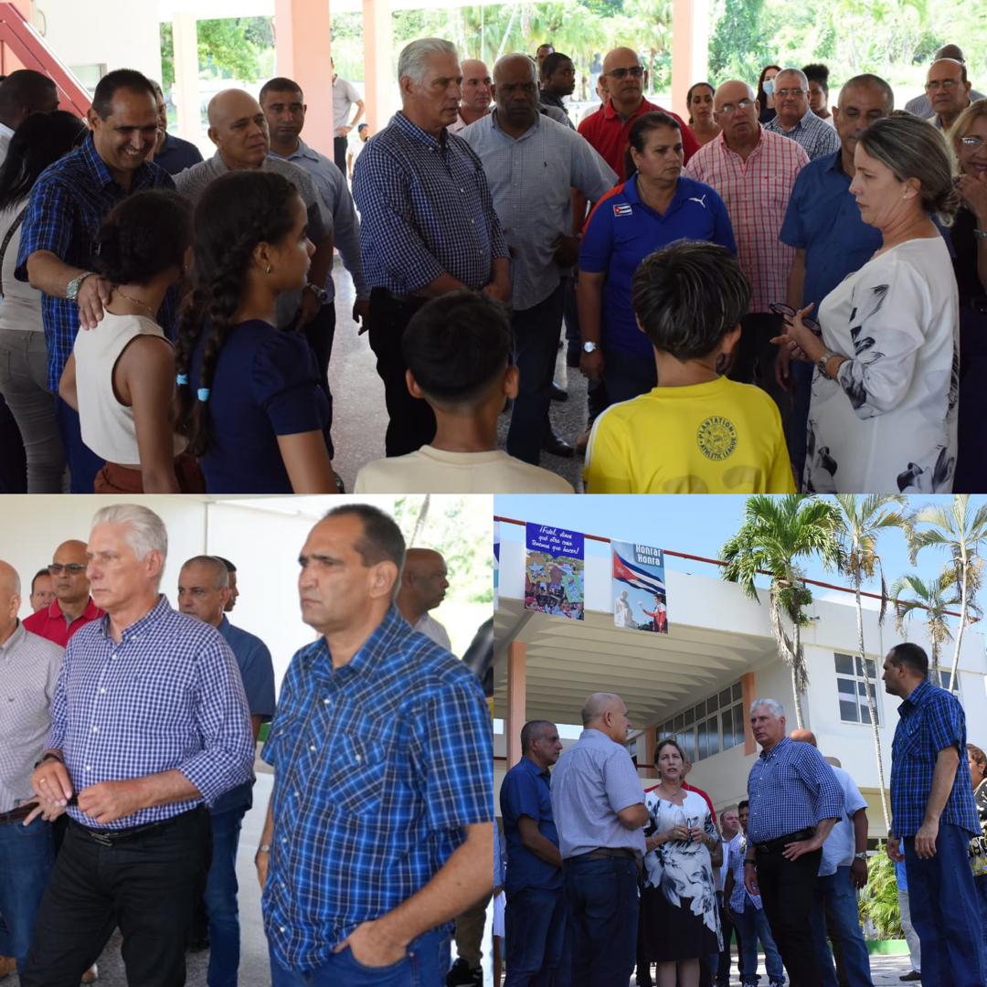 Intercambiamos junto a nuestro Primer Secretario del CCPCC y Presidente de la República Miguel Díaz-Canel, con directivos y trabajadores del Palacio Central de Pioneros Ernesto Che Guevara, reinaugurado el pasado 4 de abril, obra del Comandante en Jefe Fidel
#LaHabanaViveEnMí