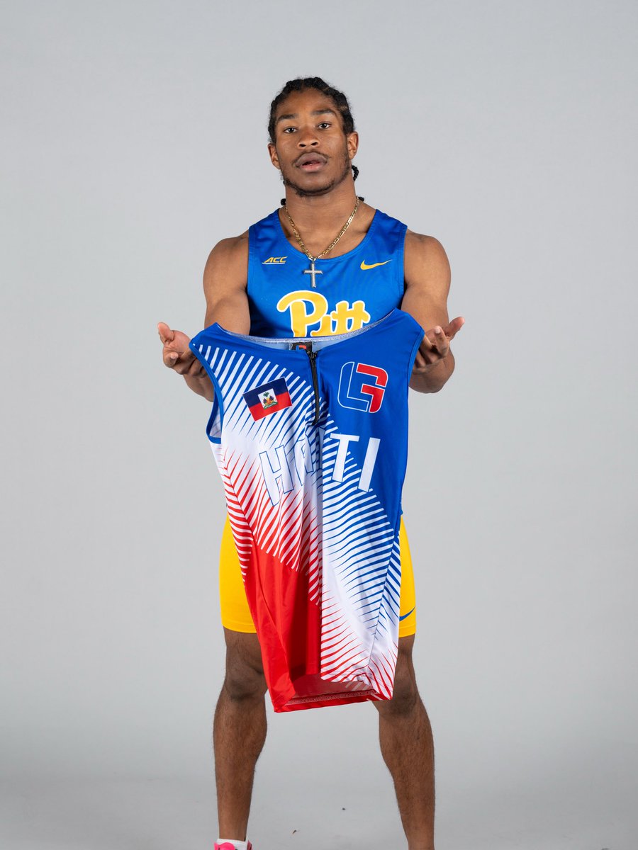 Swapping the Pitt blue and gold for the Haitian red and blue 🇭🇹 

Good luck to Darren McQueen Jr. who is competing in the 100m for Haiti at the NACAC Senior Championships tomorrow!