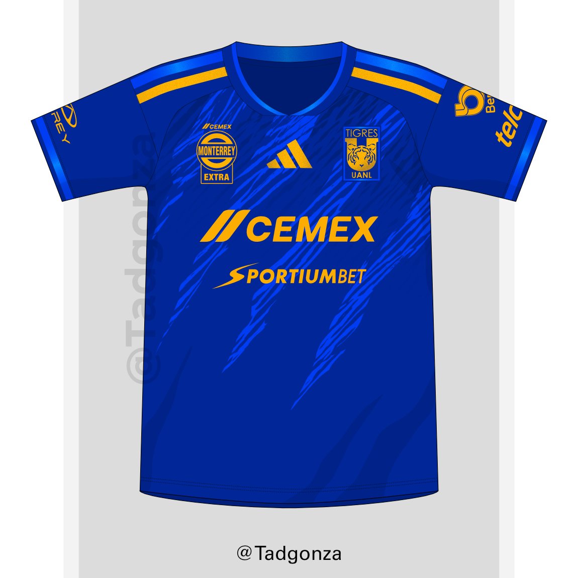 Tigres Home &amp; Away con los (aparentemente) templates Adidas del 2026

P.D. No son predicciones ni leaks, solo diseños por diversión.