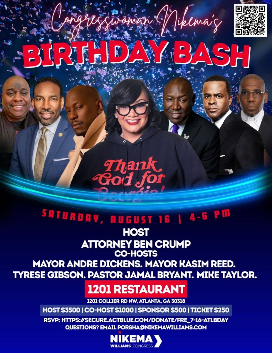 Insights Marketing and Promotion (@insightsmpc) on Twitter photo Excited to be a part of this amazing event to celebrate Congresswoman <a href="/RepNikema/">Congresswoman Nikema Williams</a> with <a href="/KasimReed/">Kasim Reed</a> <a href="/Tyrese/">Tyrese Gibson</a>, Atlanta Mayor Andre Dickens, Pastor Jamal Bryant and Attorney Benjamin Crump! Excited to be a part of this amazing event to celebrate Congresswoman <a href="/RepNikema/">Congresswoman Nikema Williams</a> with <a href="/KasimReed/">Kasim Reed</a> <a href="/Tyrese/">Tyrese Gibson</a>, Atlanta Mayor Andre Dickens, Pastor Jamal Bryant and Attorney Benjamin Crump!