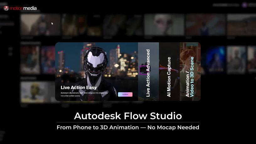 motionmediallc's tweet image. No mocap suit. No studio. Just your phone. Autodesk Flow Studio turns your video into editable animation for Maya &amp;amp; Blender. Capture, export, and customize—faster and cheaper.

Watch it in action → buff.ly/Zkr33S2 

Hashtags: #FlowStudio #3DAnimation #Maya #Blender