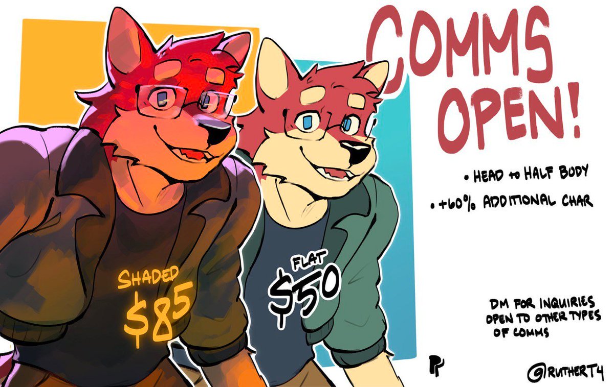 RutherT4's tweet photo. CoⓂ️Ⓜ️s Open now with new and improved art style
Opening 5 slots for now.

message me if you have any questions

ForⓂ️s Link➡️
https://t.co/uyhyGqG2Ys

thank you and have a great day https://t.co/t5RibqJTAX
