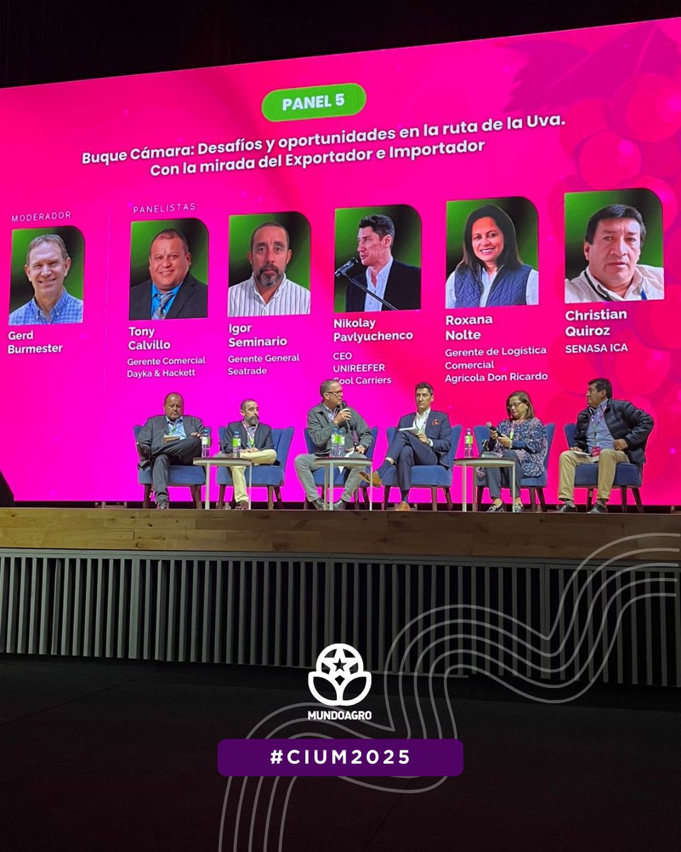 mundoagrochile's tweet image. [PERÚ] 🍇¡Estuvimos presentes en el segundo Congreso Internacional de #PROVID #CIUM2025, realizado en Lima, Perú!

El encuentro reunió a destacados profesionales de la industria de la uva de mesa para abordar temas clave y tendencias de mercado.