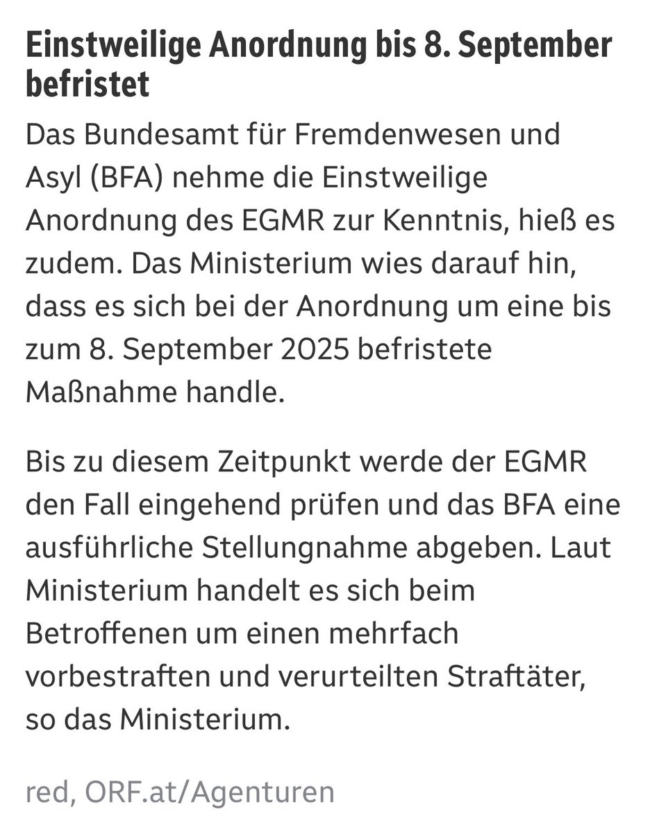 Cara113377's tweet image. Klar. Falls es in Syrien nicht so hübsch ist, wie in österreichischen Gefängnissen -steuerbezahlt mit Rundum-Versorgung-, dann geht Abschiebung natürlich nicht. Dann kümmert sich Österreich um die armen Straftäter.
#EGMR