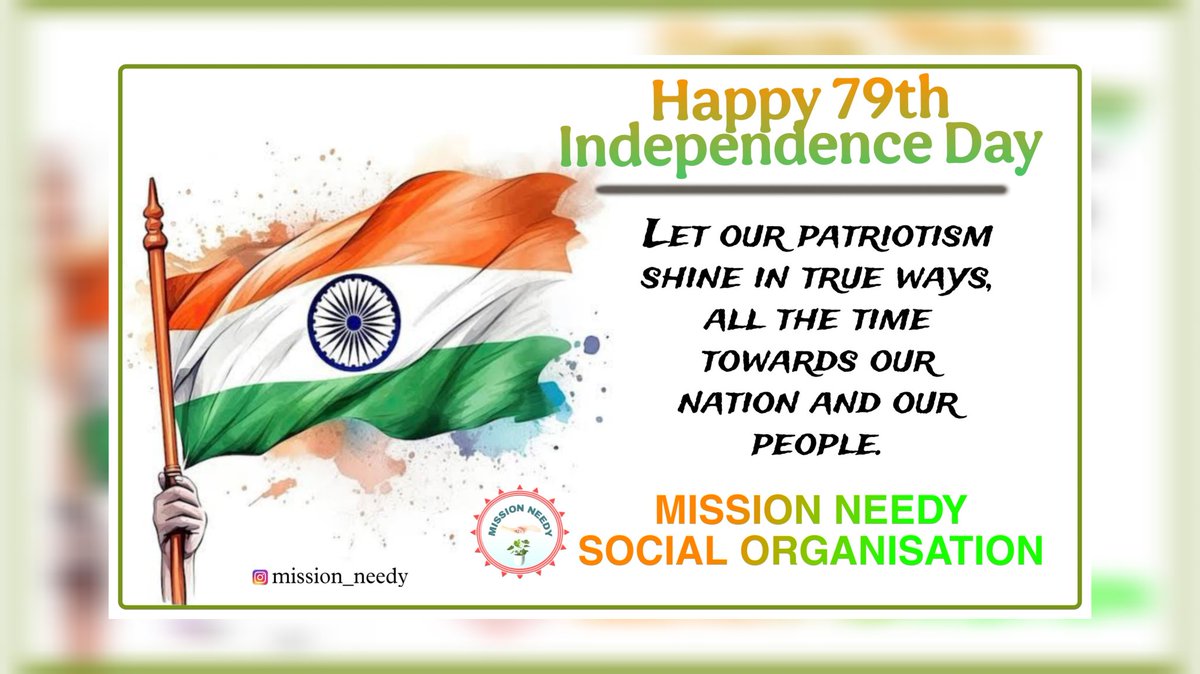 mission_needy's tweet photo. #HappyIndependenceDay2025 https://t.co/b532RJDFDY