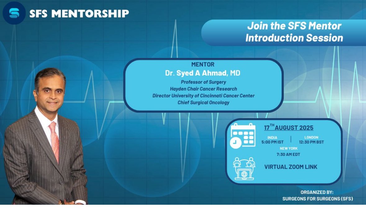 Join us this weekend for another <a href="/for_surgeons/">Surgeons For Surgeons</a> mentorship meeting. I’ll be there for an hour taking your questions. <a href="/pjshukla/">Parul J Shukla</a> <a href="/Shrikhande_SV/">Shailesh V. Shrikhande</a> <a href="/TomVargheseJr/">Tom Varghese Jr. MD, MS, MBA, FACS, MAMSE 🇺🇸</a> <a href="/juliomayol/">Julio Mayol</a> 

us02web.zoom.us/meeting/regist…