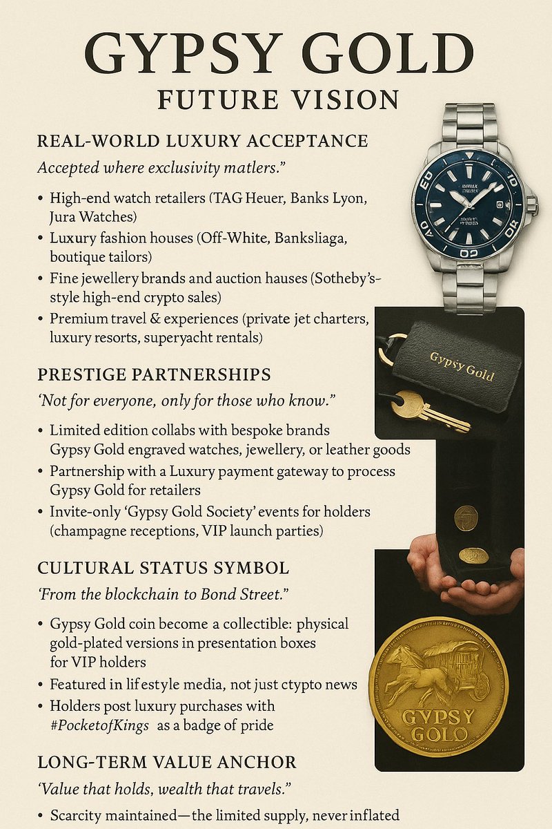 Gypsiegold's tweet photo. In 5 years, the world will pay in crypto. The elite will pay in Gypsy Gold.”
#GypsyGold #LegacyInTheMaking https://t.co/hXOaImYSkB