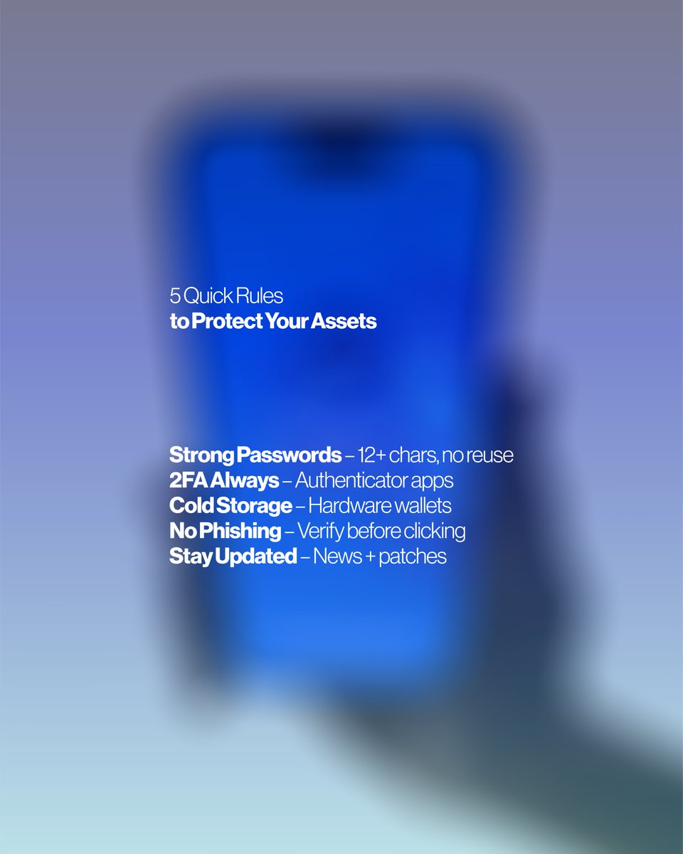 bloconnect_'s tweet photo. 🔒 Crypto Security 101: Your guide to keeping your assets safe. From hardware wallets to 2FA, simple steps go a long way in protecting your digital assets. Don’t let hackers play you – swipe through these tips and stay secure! #SecurityTips #StaySafe https://t.co/qnwaHOOZVt