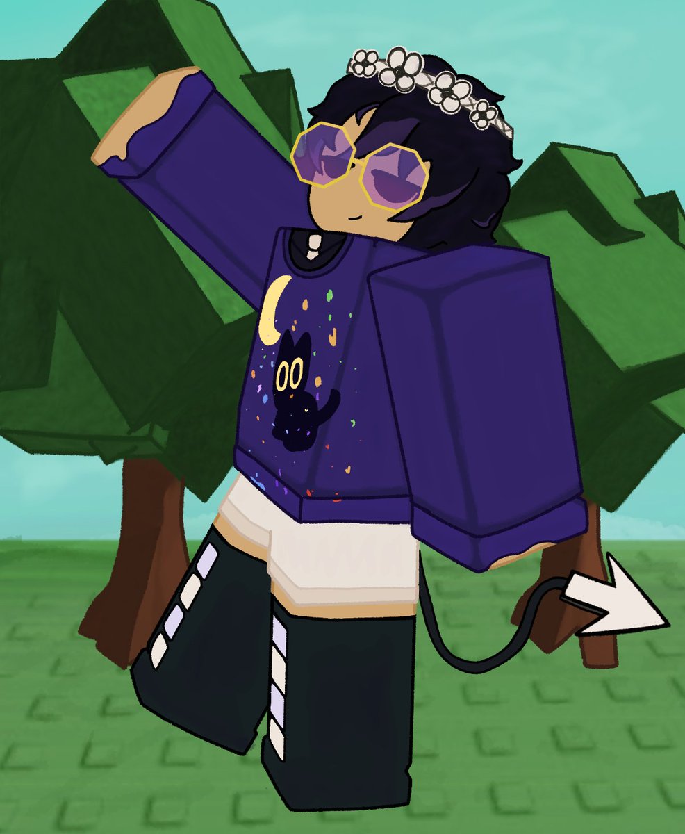 _MichaelWasHere's tweet photo. Just silly little drawing of my silly little roblox avatar˶ᵔ ᵕ ᵔ˶ #robloxart https://t.co/XTx9hIDJxp