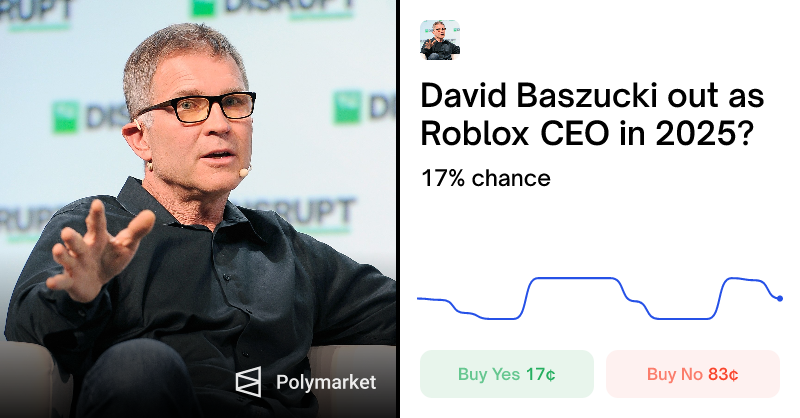 Polymarket's tweet photo. BREAKING: Louisiana is suing Roblox for prioritizing growth over protecting children from pedophiles.

17% the CEO is ousted this year.